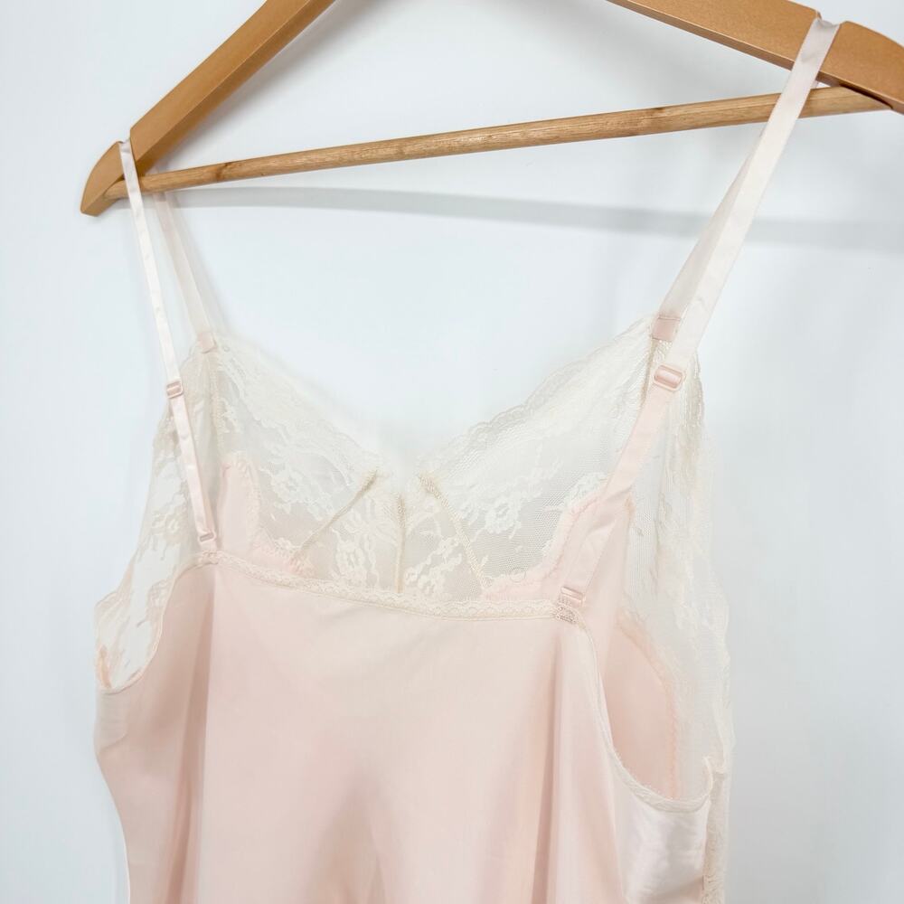 Vtg Barbizon Pink Lace Camisole Satin Lingerie Top Coquette Romantic Balletcore - Picture 12 of 16